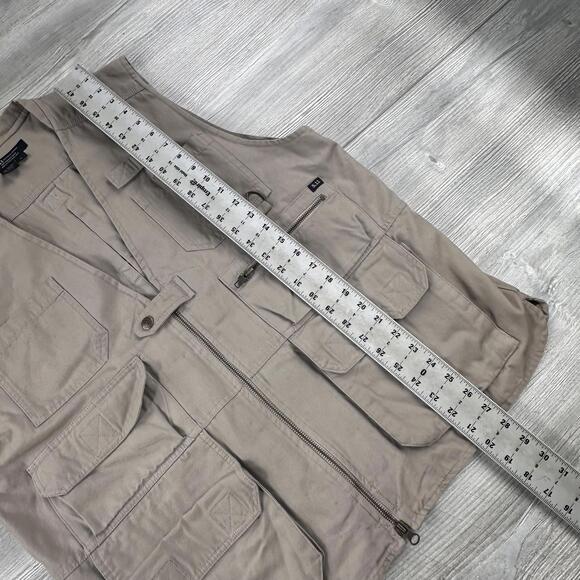 511 Tactical Vest Mens Large Beige Off White Heavy Ripstop Canvas Utility EUC - Picture 4 of 5